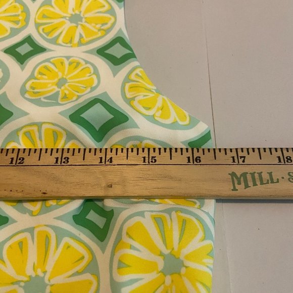 Sail to Sable Women XS Tank Dress Lemon Lime Print Sleeveless Preppy Zip Back - Picture 6 of 8